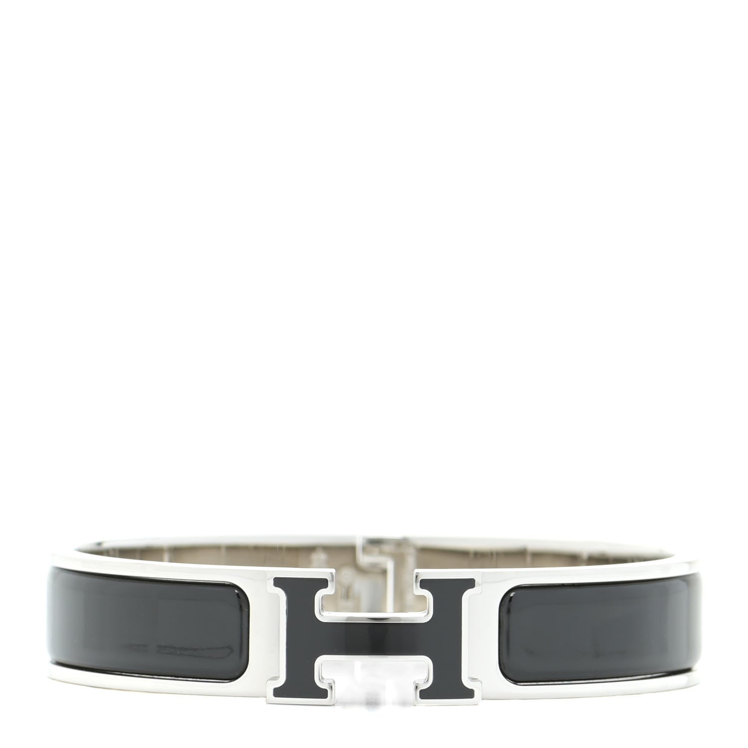 Hermes Enamel Narrow Clic Clac H Bracelet PM Black 1 of 6