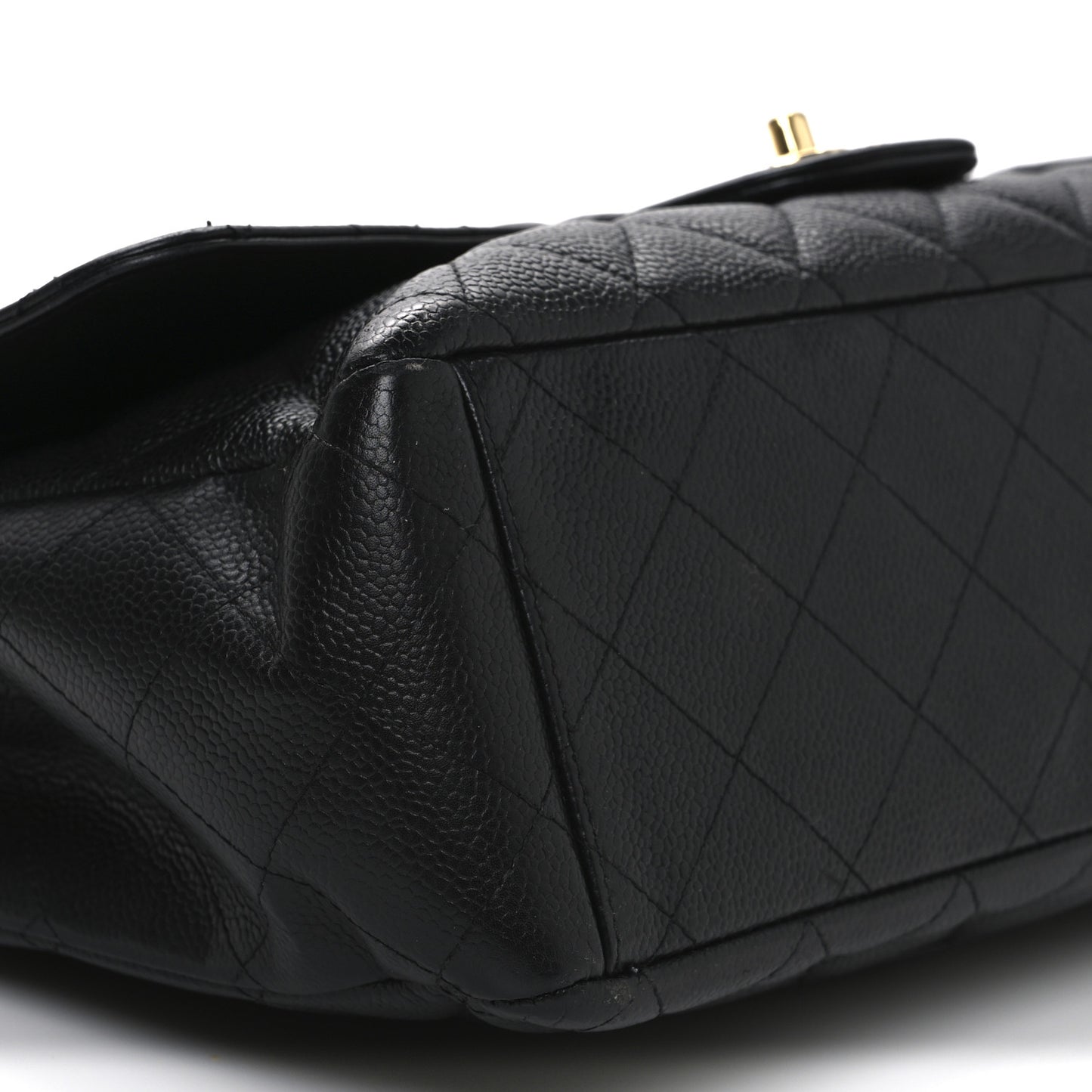 Caviar Quilted Maxi Double Flap Black
