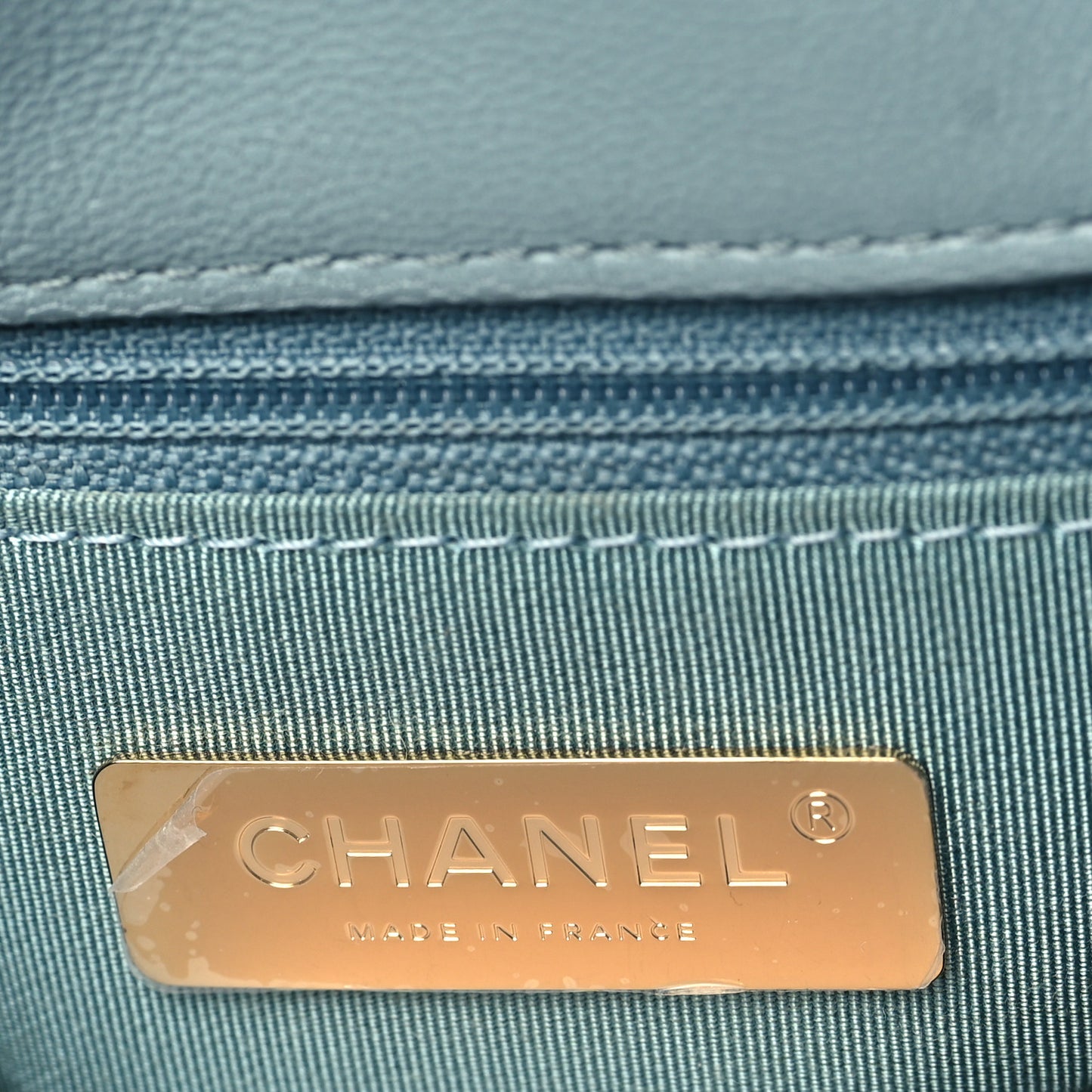 Goatskin Quilted Large Chanel 19 Flap Blue