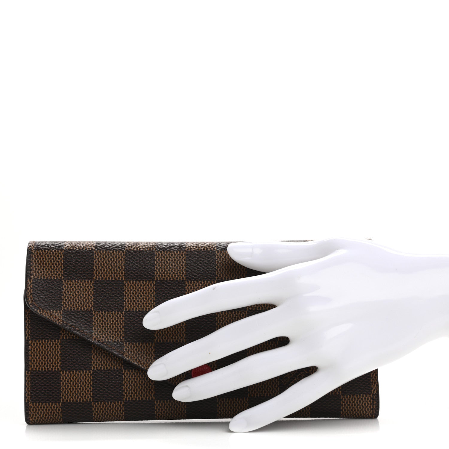 Louis Vuitton Damier Ebene Josephine Wallet Red 3 of 12