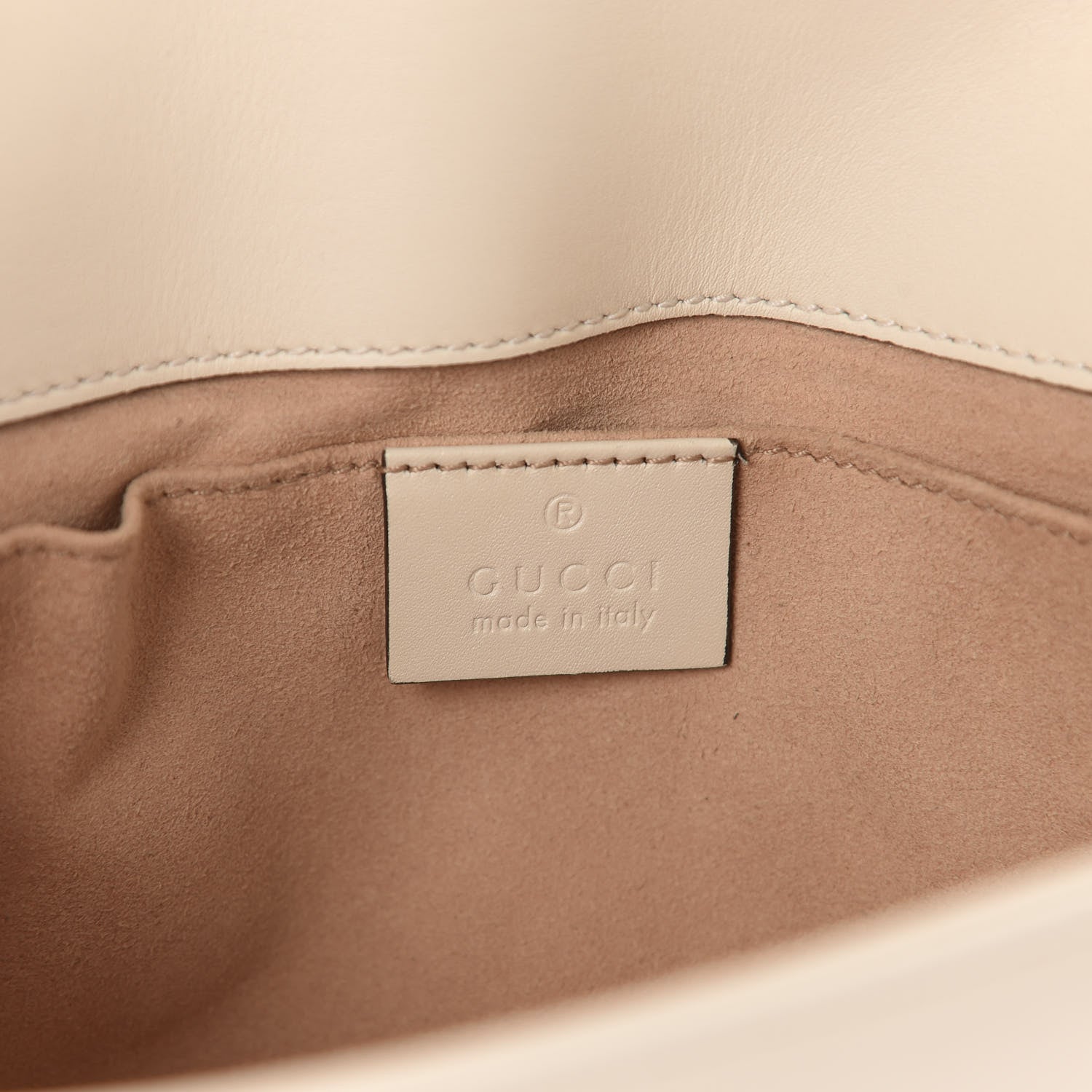 Gucci Calfskin Matelasse Mini GG Marmont Shoulder Bag White 8 of 13