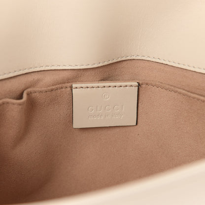 Gucci Calfskin Matelasse Mini GG Marmont Shoulder Bag White 8 of 13