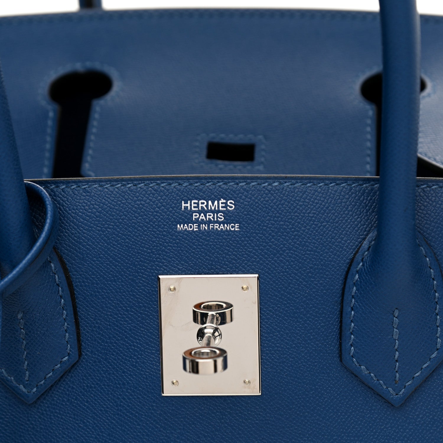 Hermes Madame Calfskin Birkin Sellier 30 Deep Blue 6 of 13