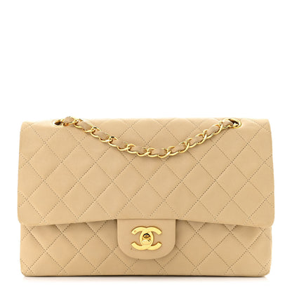 Chanel Lambskin Quilted Medium Double Flap Beige 1 of 19