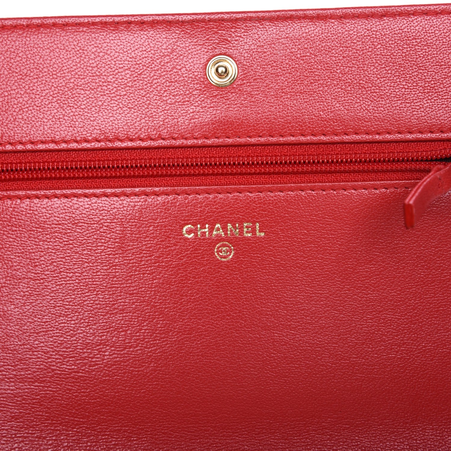 Chanel Sheepskin Quilted Mademoiselle Vintage Wallet On Chain WOC Red 6 of 9
