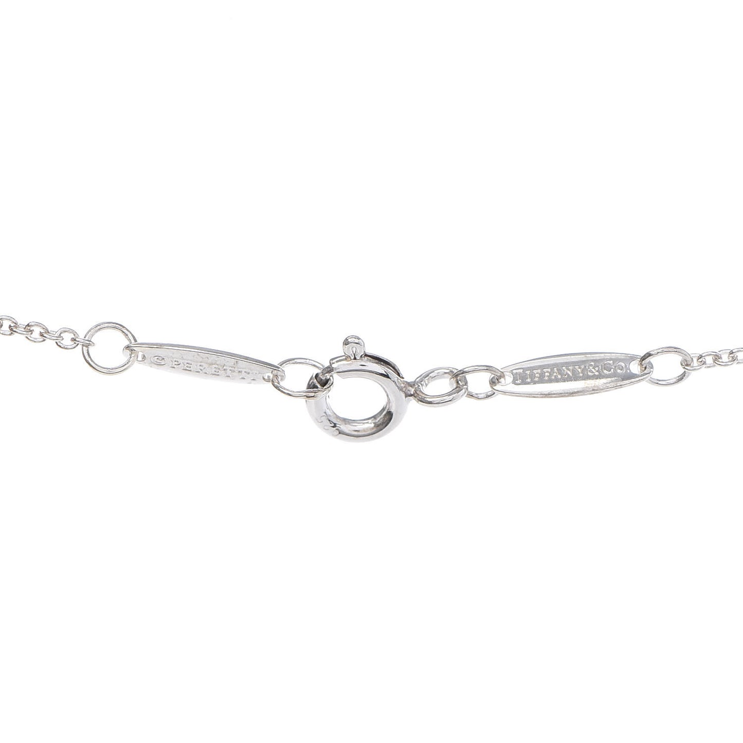 Sterling Silver Diamond .05ct Elsa Peretti Diamonds by the Yard Pendant Necklace