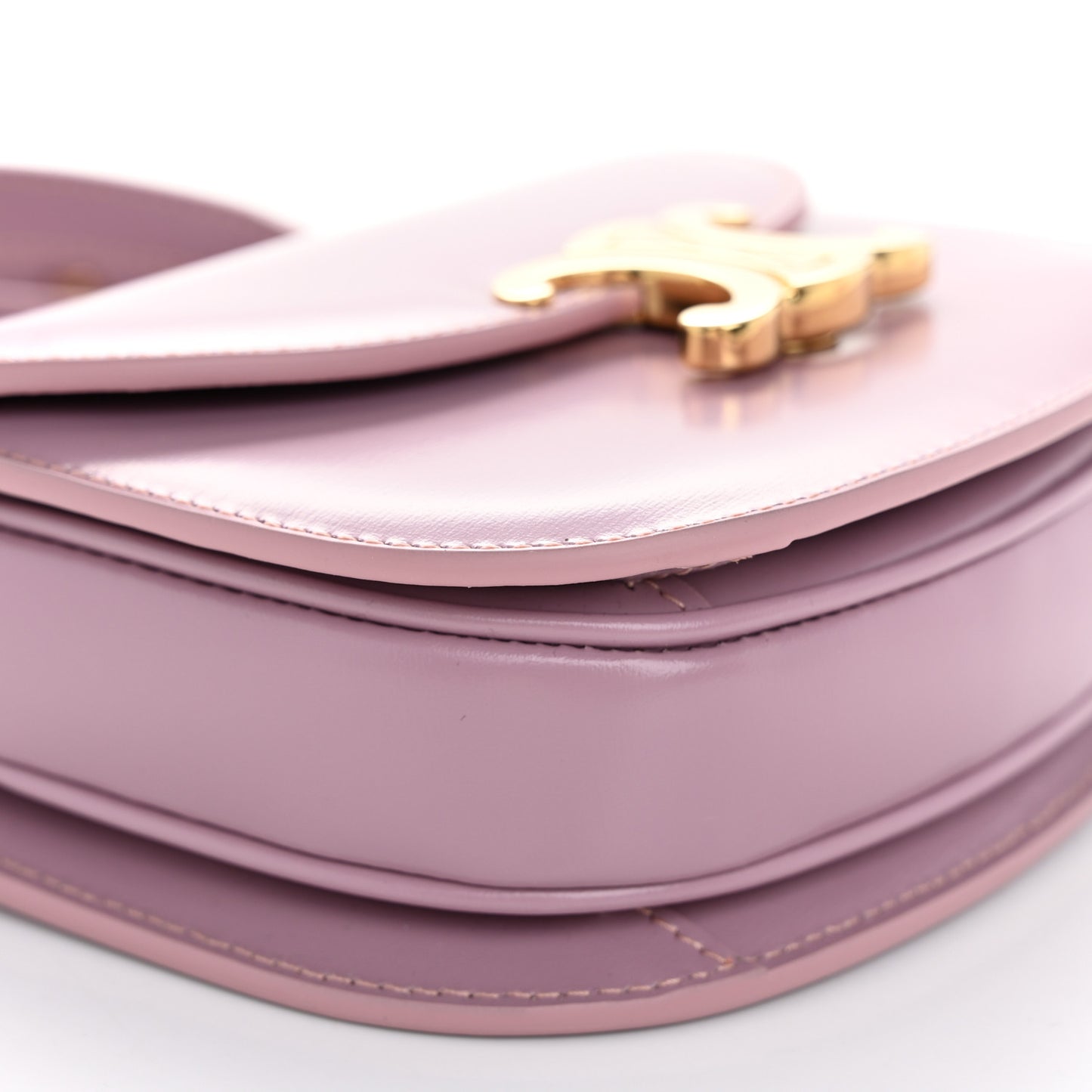 Shiny Calfskin Triomphe Mini Besace Clea Petal