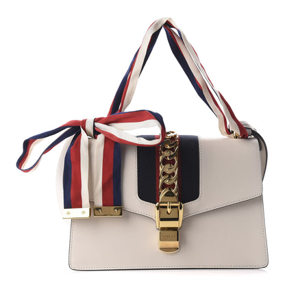 Gucci Calfskin Small Sylvie Shoulder Bag Off White 1 of 8