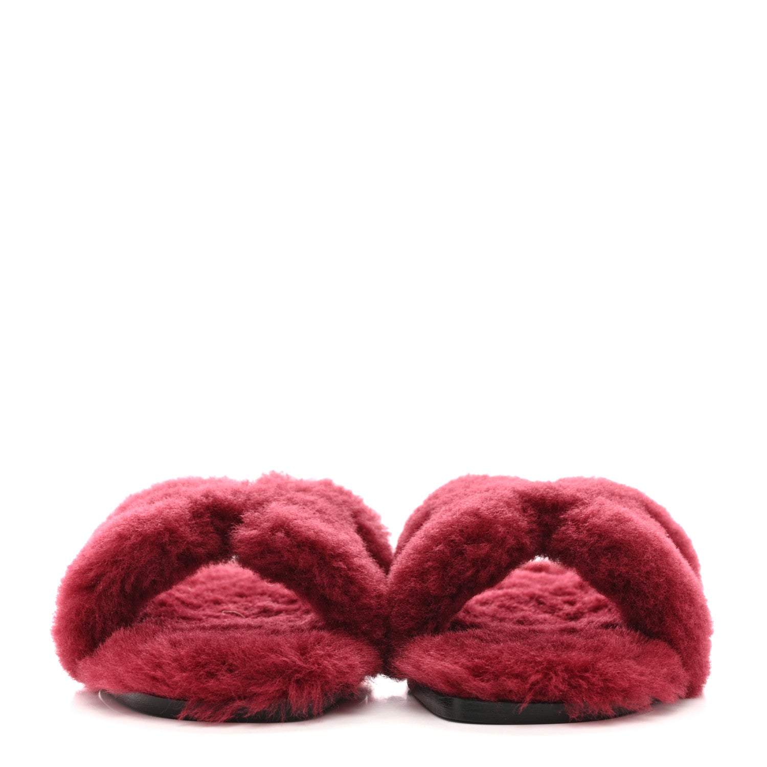 Hermes Woolskin Oran Sandals 39.5 Rouge H 3 of 9