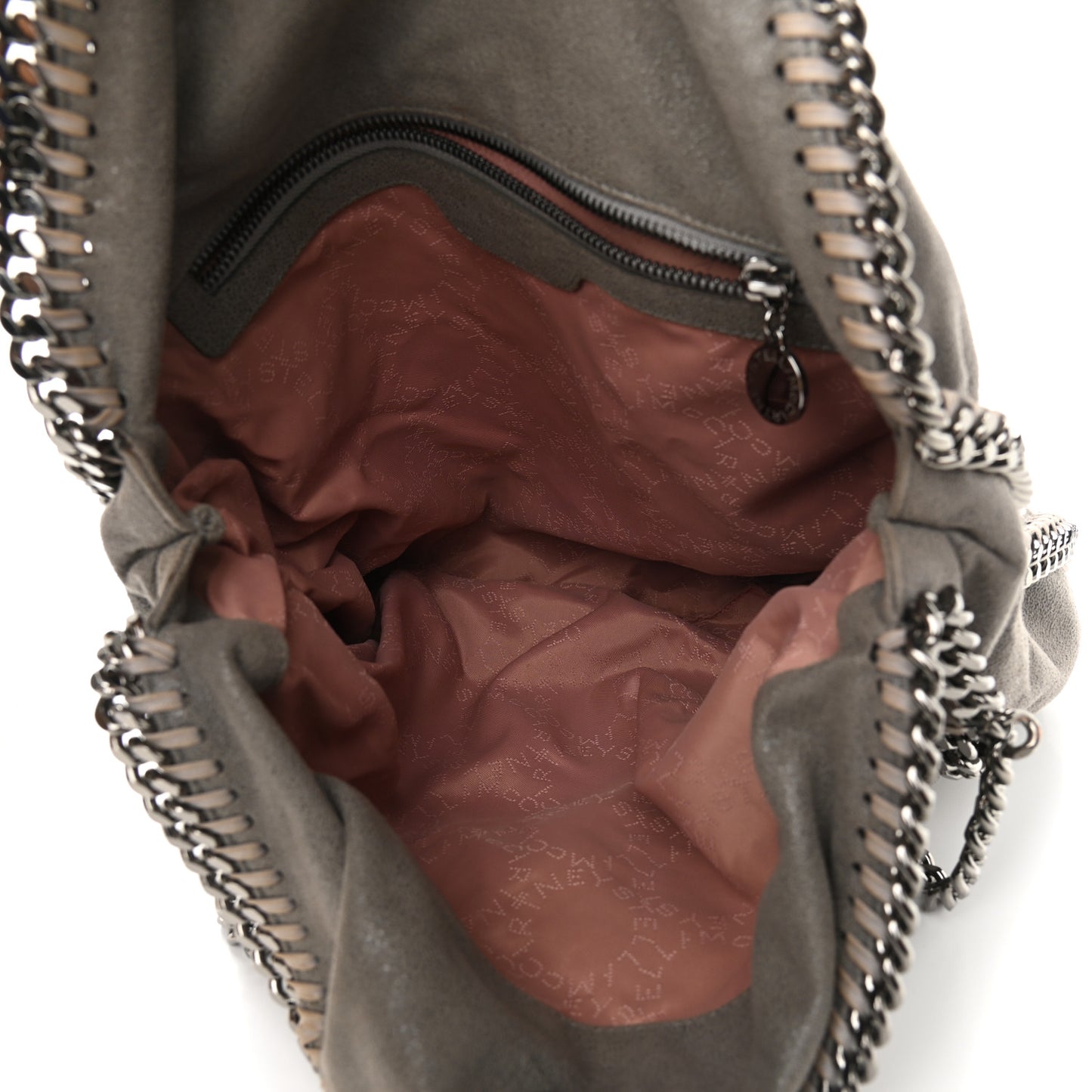 Shaggy Deer Falabella Fold Over Tote Grey