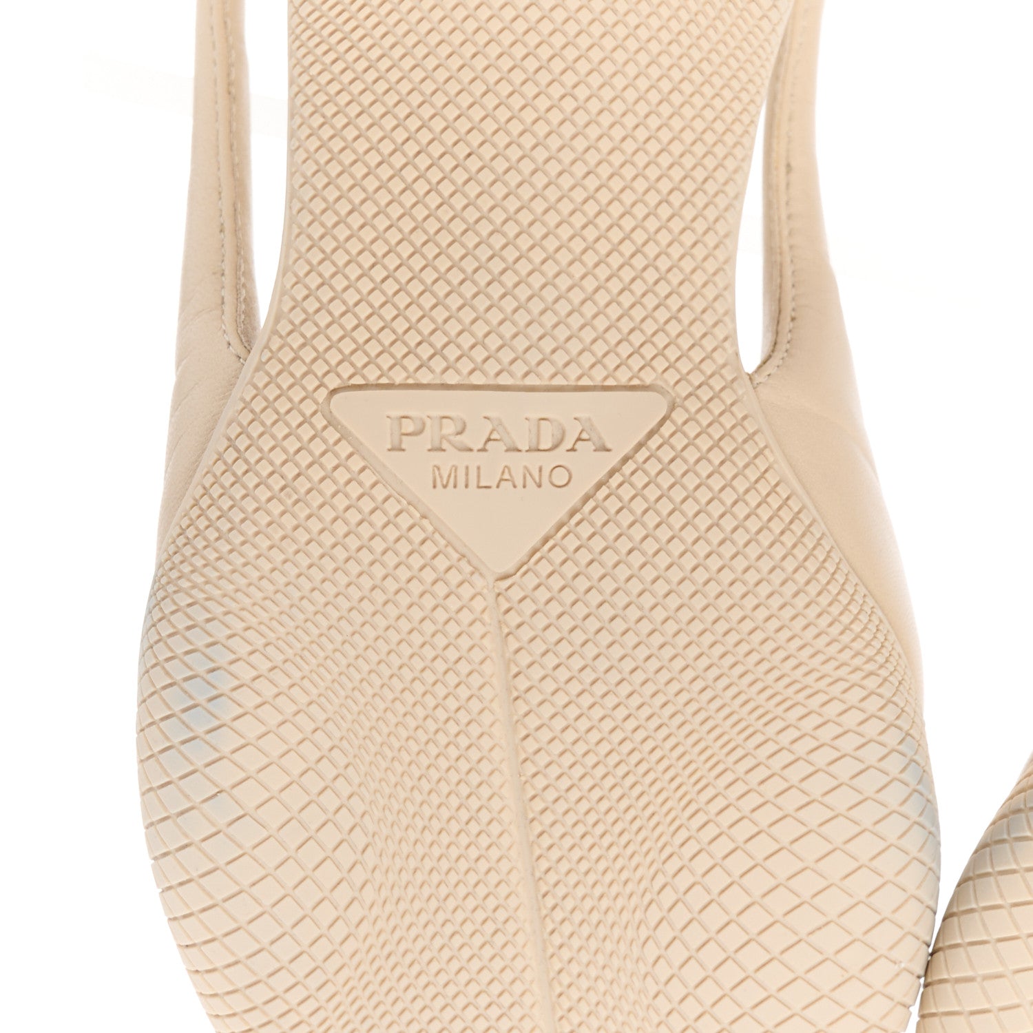 Prada Spazzolato Triangle Logo Pointed Toe 45mm Slingback Pumps 36 Deserto 6 of 15