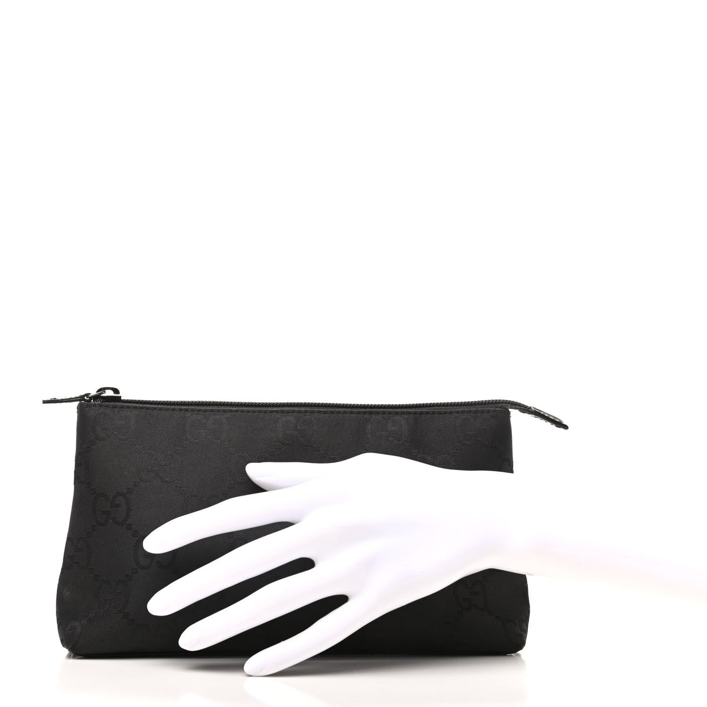 Nylon Monogram Cosmetic Pouch Black