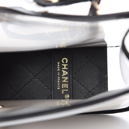 Chanel Lambskin PVC Medium Coco Sand Flap Black 6 of 10