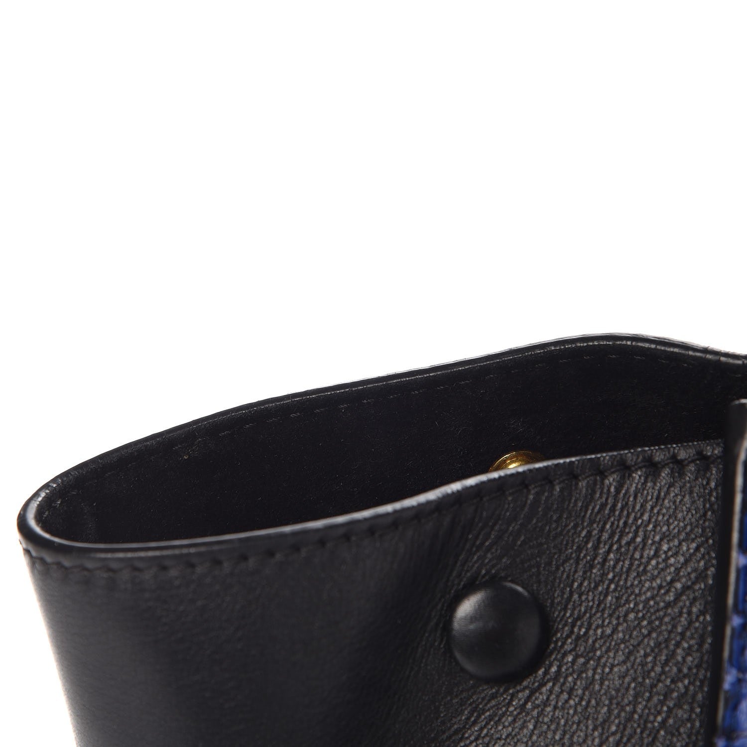 Celine Python Calfskin Medium Trapeze Blue Black 16 of 24