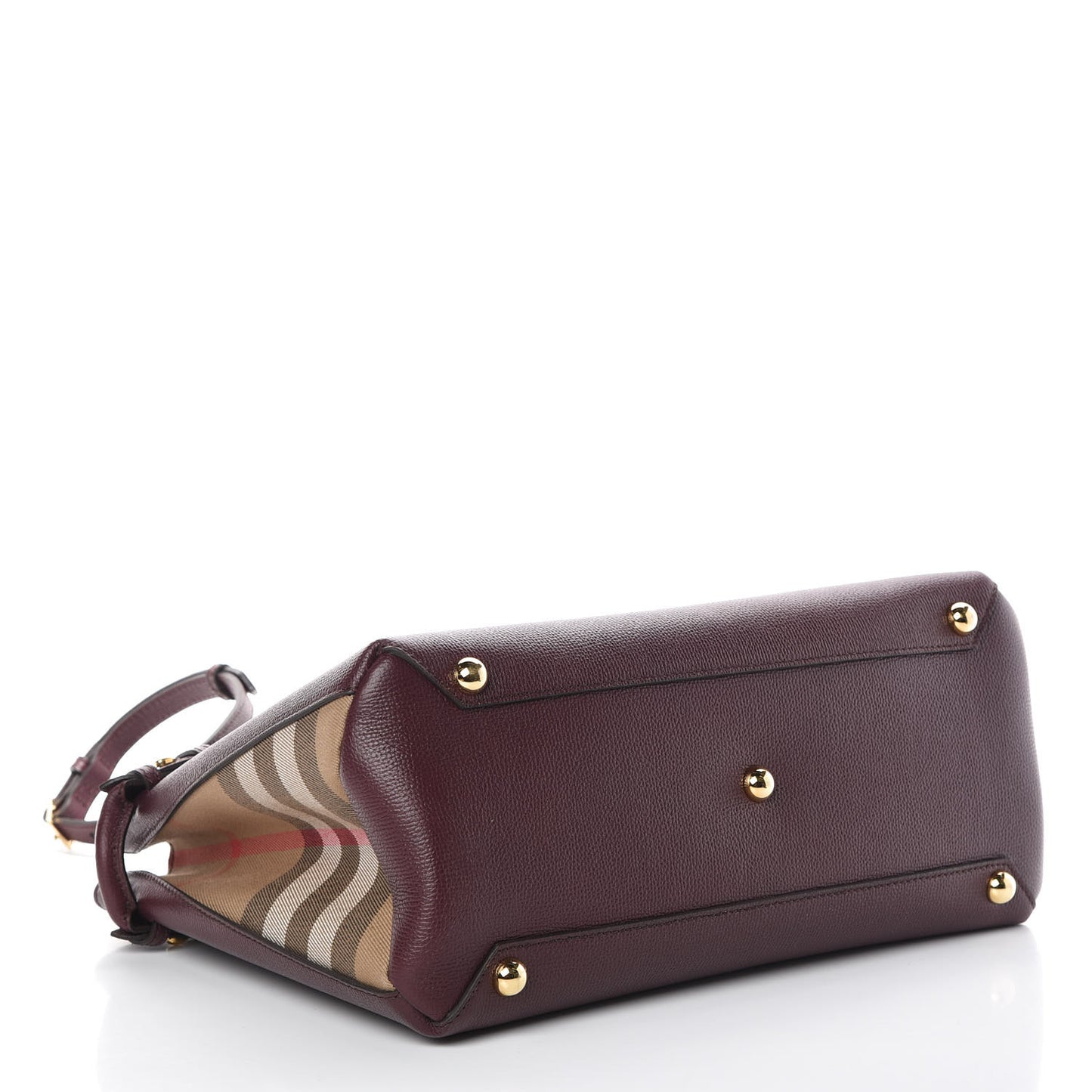 Calfskin House Check Medium Banner Tote Elderberry