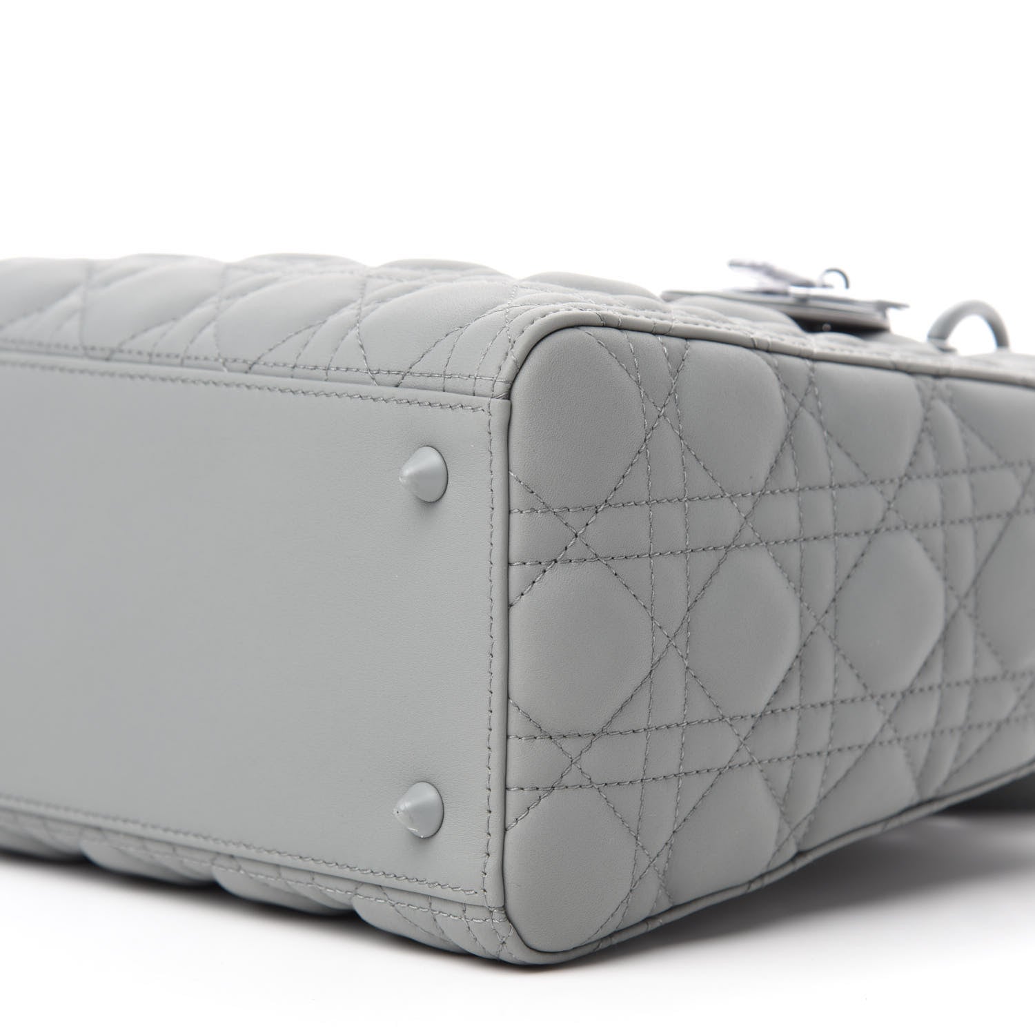 Christian Dior Ultra Matte Calfskin Cannage Medium Lady Dior Grey Stone 7 of 10