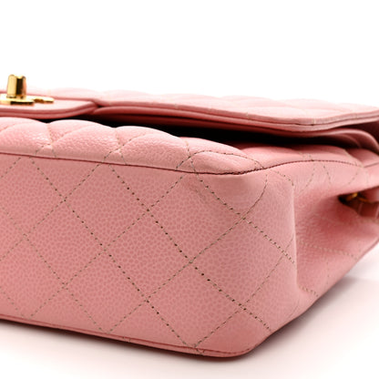 Chanel Caviar Quilted Medium Double Flap Pink 10 of 14