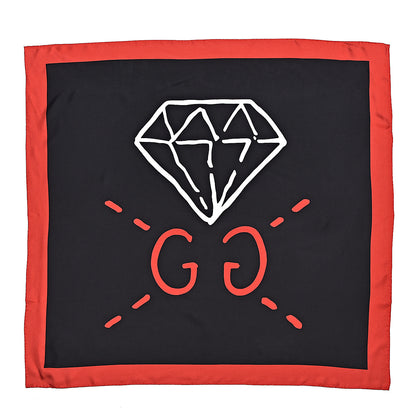 Gucci Silk GG Diamond Square Scarf Black 1 of 6