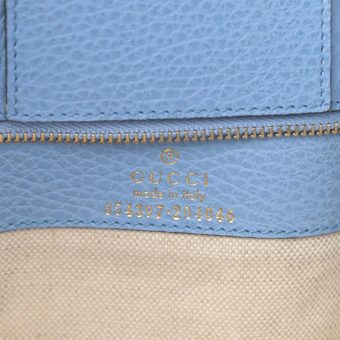 Dollar Calfskin Medium Swing Tote Mineral Blue