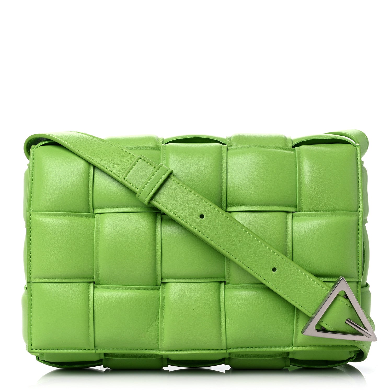 Bottega Veneta Nappa Maxi Intreccio Padded Cassette Crossbody Bag Acid Green 1 of 10