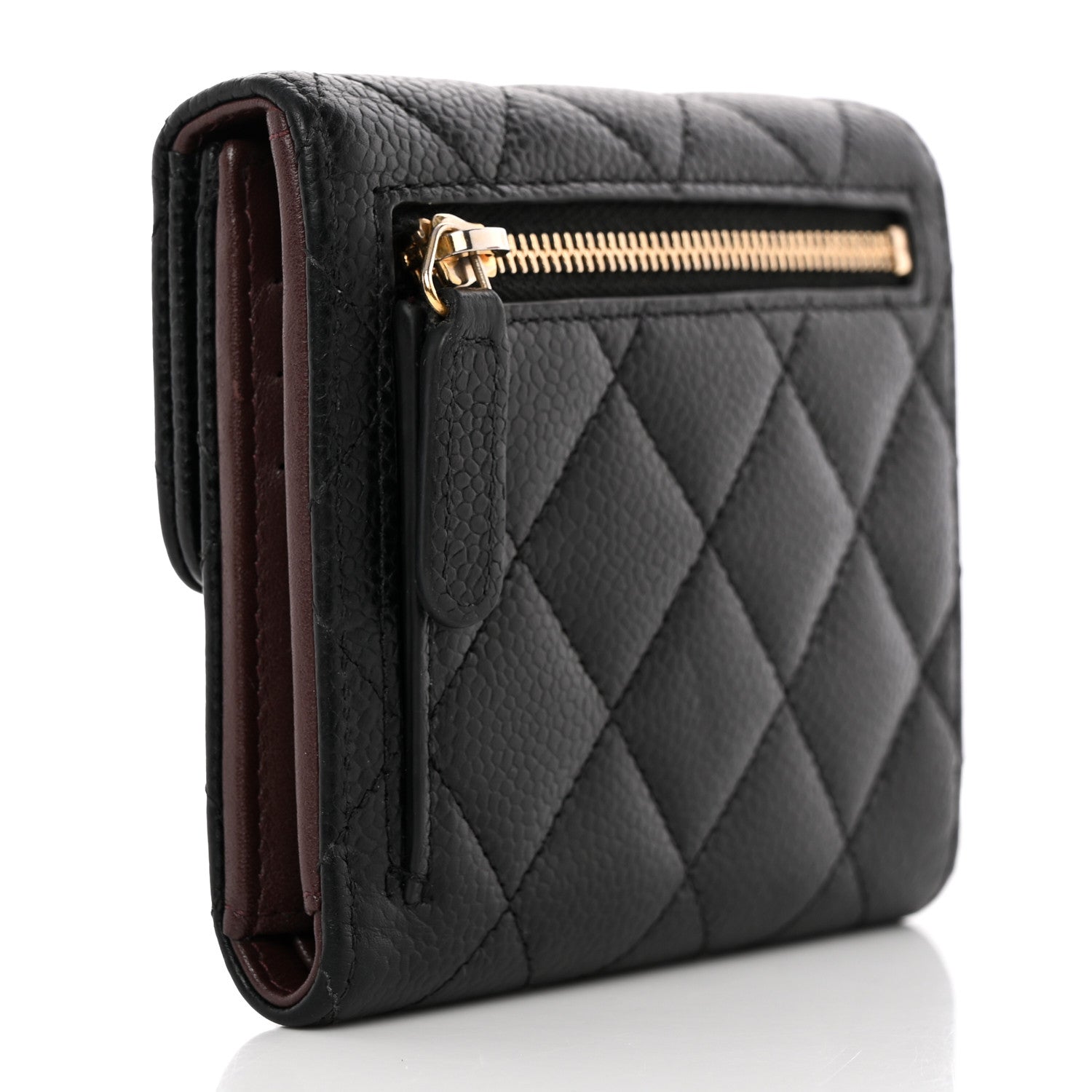 Chanel Caviar Quilted Compact Flap Wallet Black 3 of 11