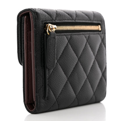 Chanel Caviar Quilted Compact Flap Wallet Black 3 of 11