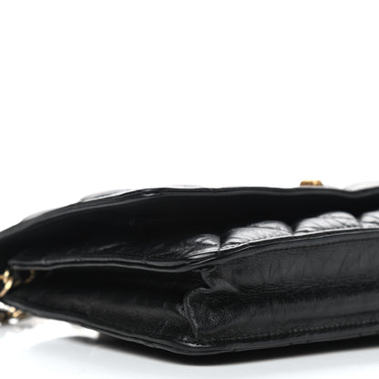 Chanel Aged Calfskin Quilted Reissue Wallet On Chain WOC Black 9 of 10