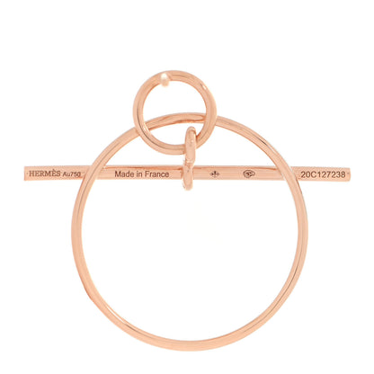 Hermes 18K Rose Gold PM Loop Earrings 5 of 6