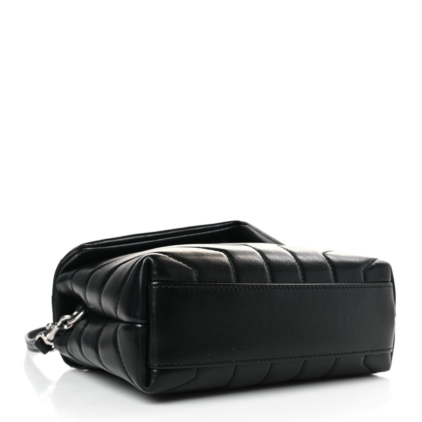 Calfskin Y Quilted Monogram Toy Loulou Crossbody Bag Black