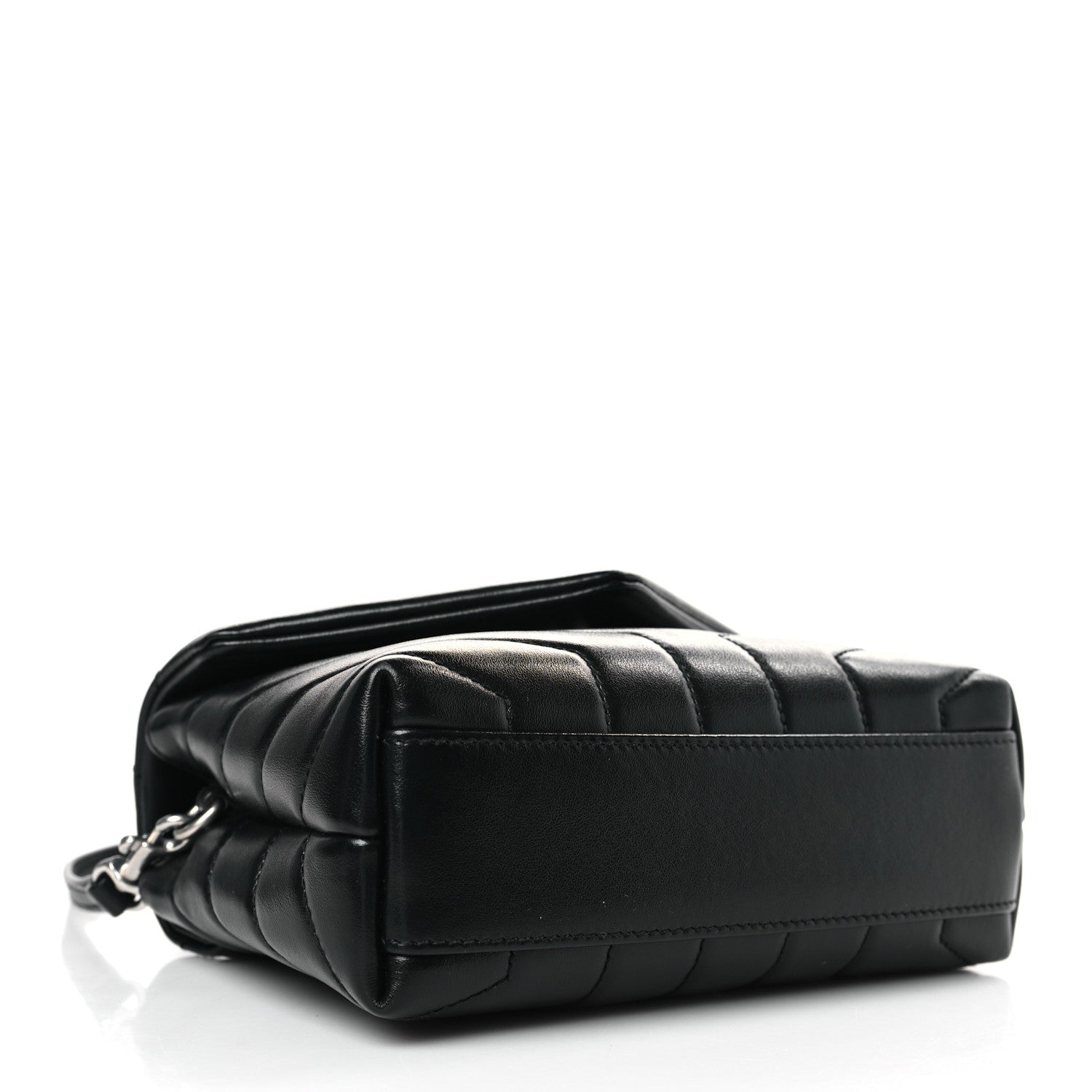Saint Laurent Calfskin Y Quilted Monogram Toy Loulou Crossbody Bag Black 4 of 9