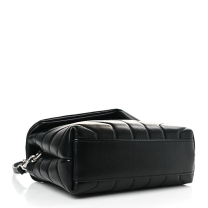 Saint Laurent Calfskin Y Quilted Monogram Toy Loulou Crossbody Bag Black 4 of 9