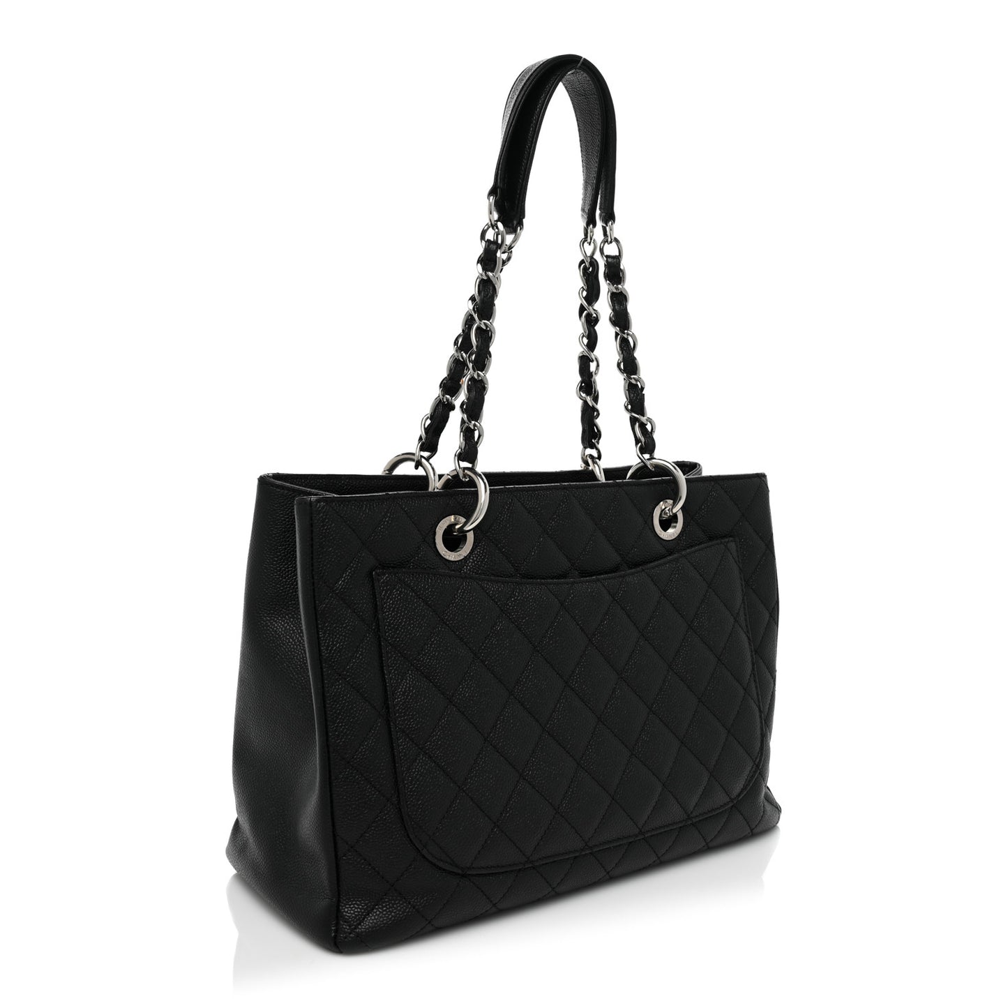 Caviar Quilted Grand Shopping Tote GST Black