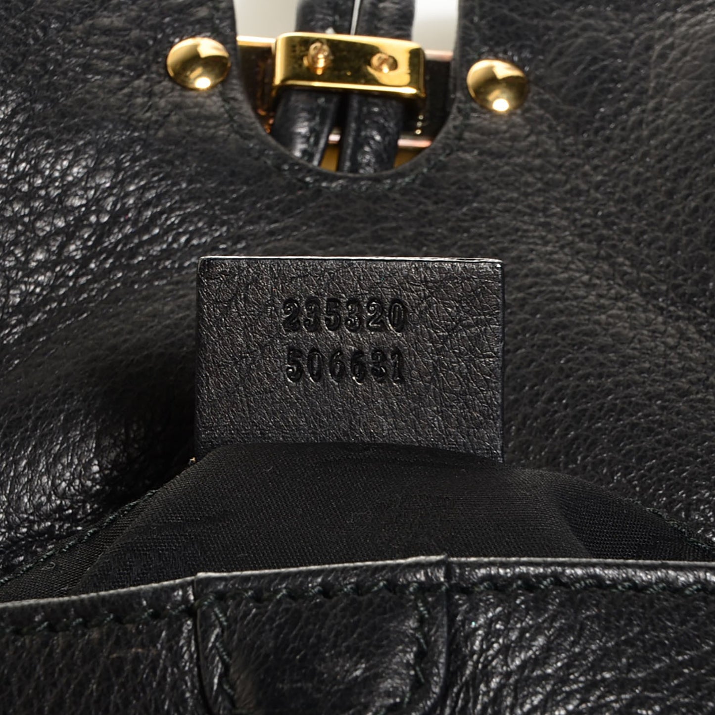 Leather Bamboo Croisette Evening Bag Black