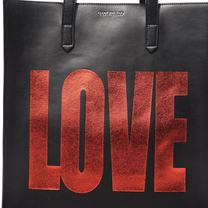 Givenchy Calfskin Love Print Shopper Tote Black 12 of 12