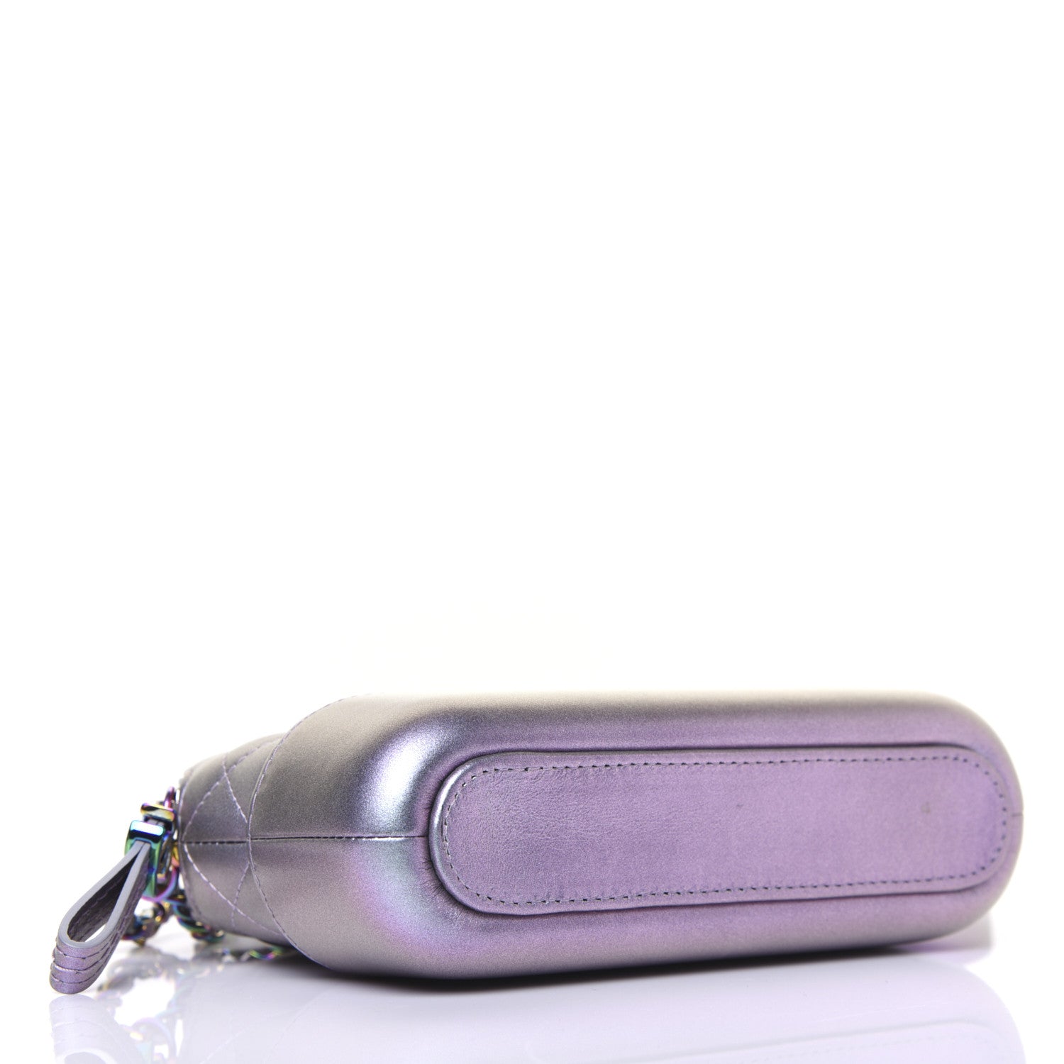 Chanel Iridescent Lambskin Calfskin Quilted Small Gabrielle Clutch With Chain Light Purple 4 of 13