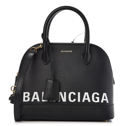 Balenciaga Signature Grained Calfskin Logo S Ville Top Handle Bag Black 1 of 10