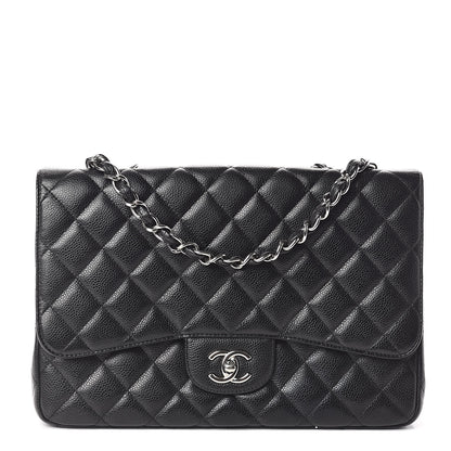 Chanel Caviar Quilted Jumbo Single Flap Black 1 of 10