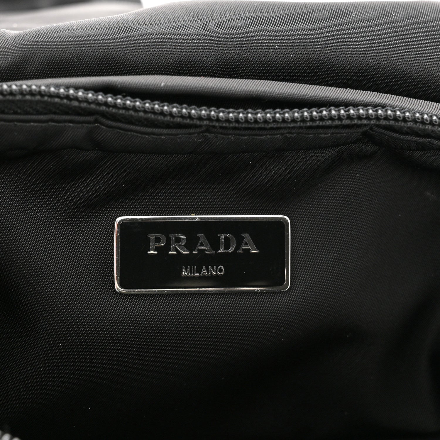 Prada Re-Nylon Logo Plaque Sling Backpack Black 5 of 8