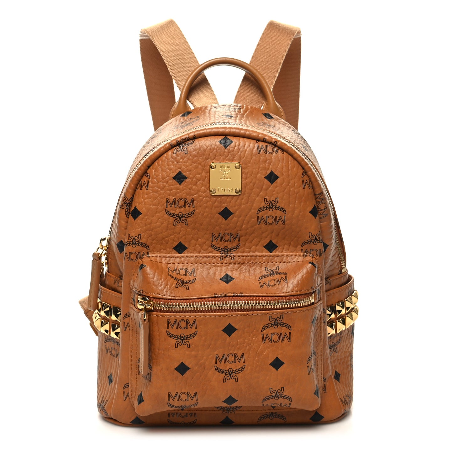 Visetos Side Stud Mini Stark Backpack Cognac