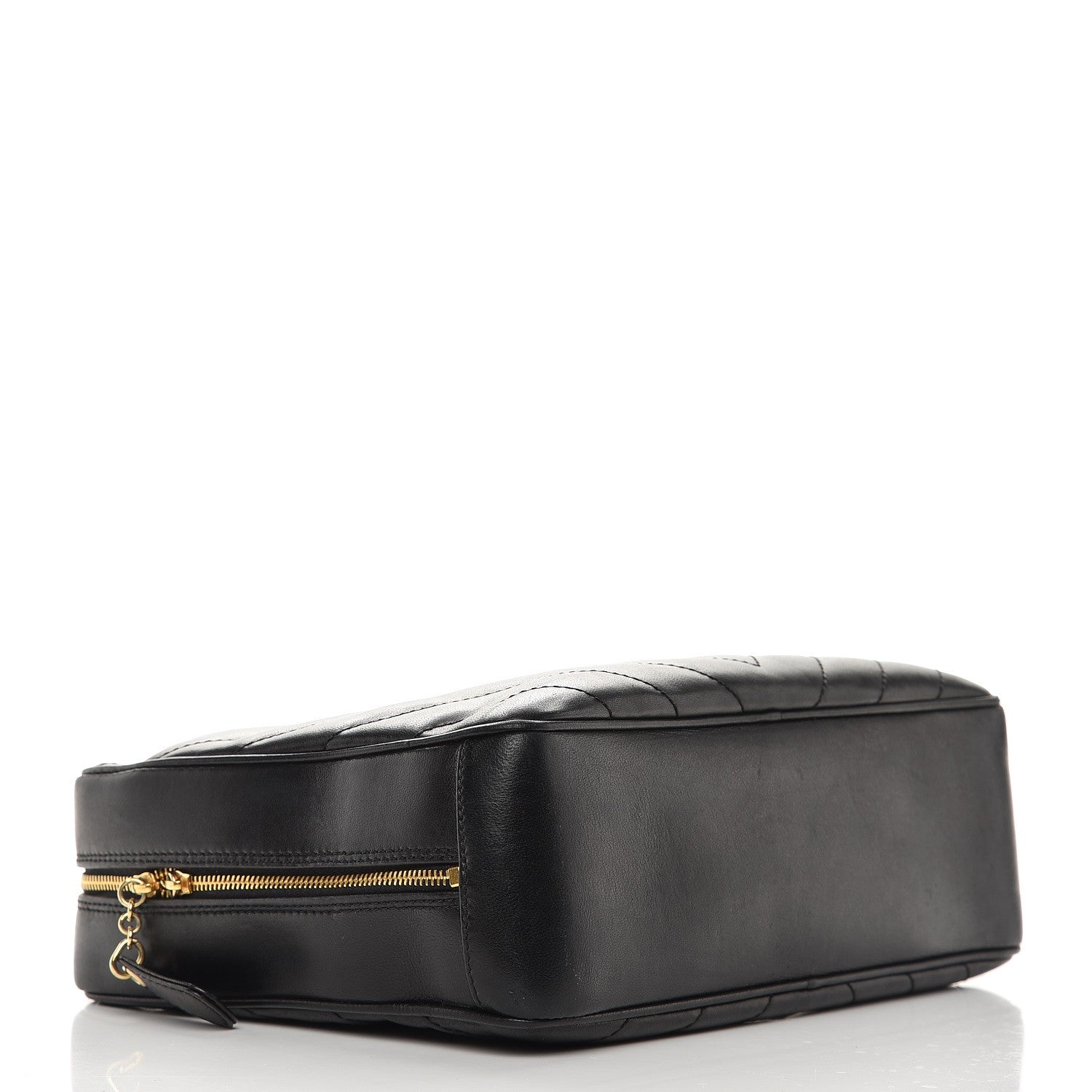 Chanel Lambskin Chevron Quilted Camera Case Black 4 of 10
