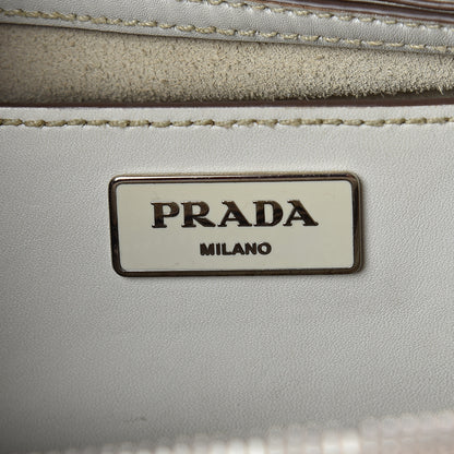 Prada City Calf Hand Stitched Small Galleria Double Zip Tote Talco 5 of 8