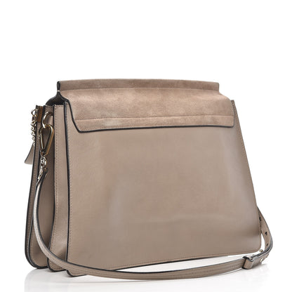 Chloe Calfskin Suede Medium Faye Shoulder Bag Motty Grey 3 of 9