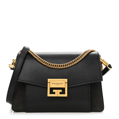 Givenchy Goatskin Suede Small GV3 Shoulder Bag Black 1 of 12