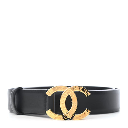 Chanel Calfskin Paris Button CC Belt 85 34 Black 1 of 8