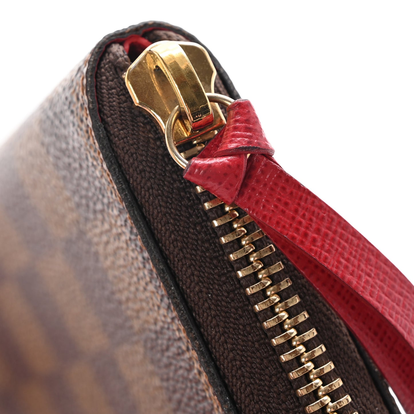 Damier Ebene Clemence Wallet Cherry