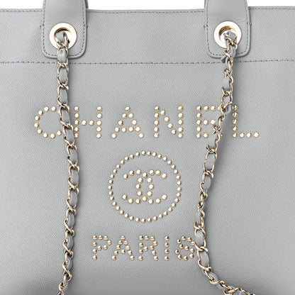 Chanel Caviar Studded Small Deauville Tote Grey 8 of 10