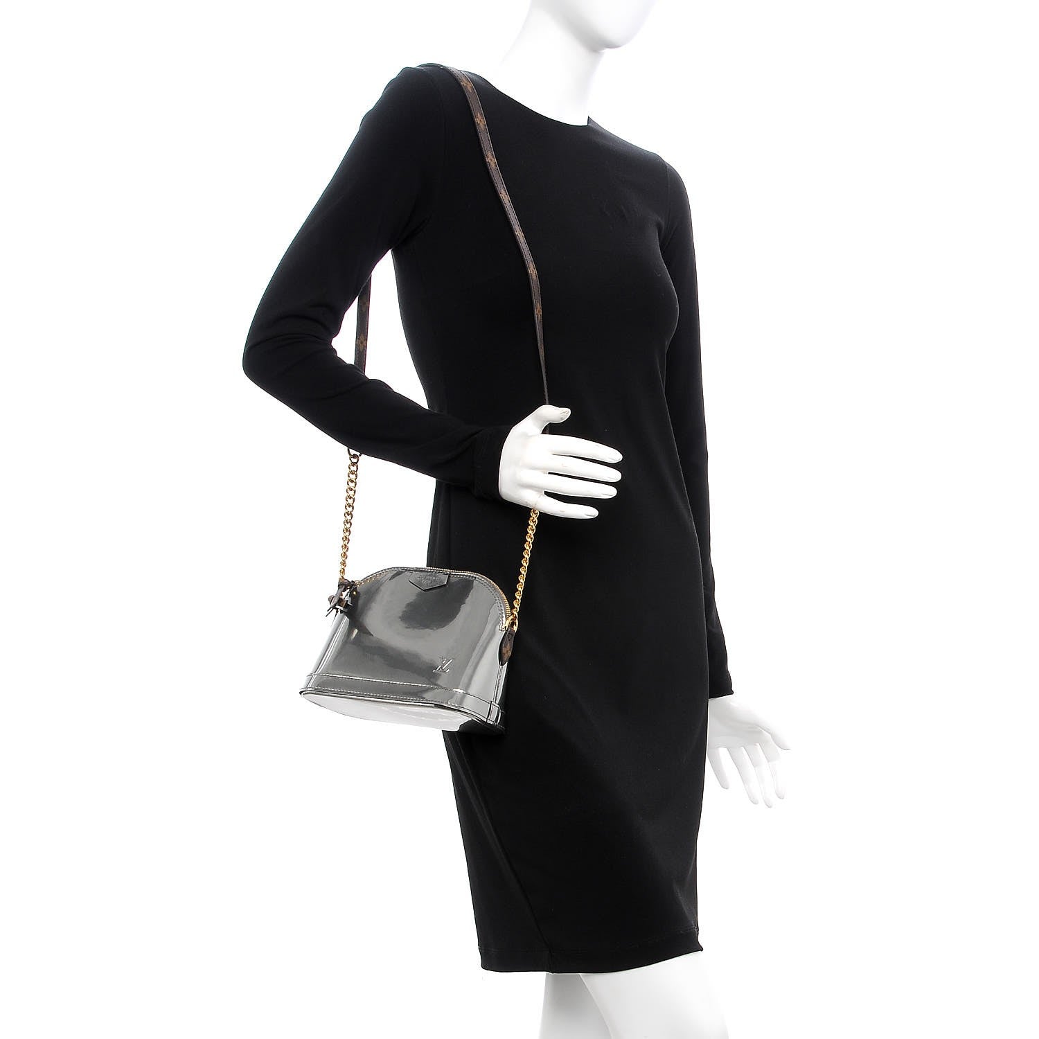 Louis Vuitton Patent Monogram Miroir Mirror Mini Alma Gris Metal 2 of 7