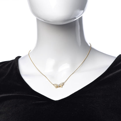 Van Cleef & Arpels 18K Yellow Gold Diamond Butterfly Pendant Necklace 2 of 6