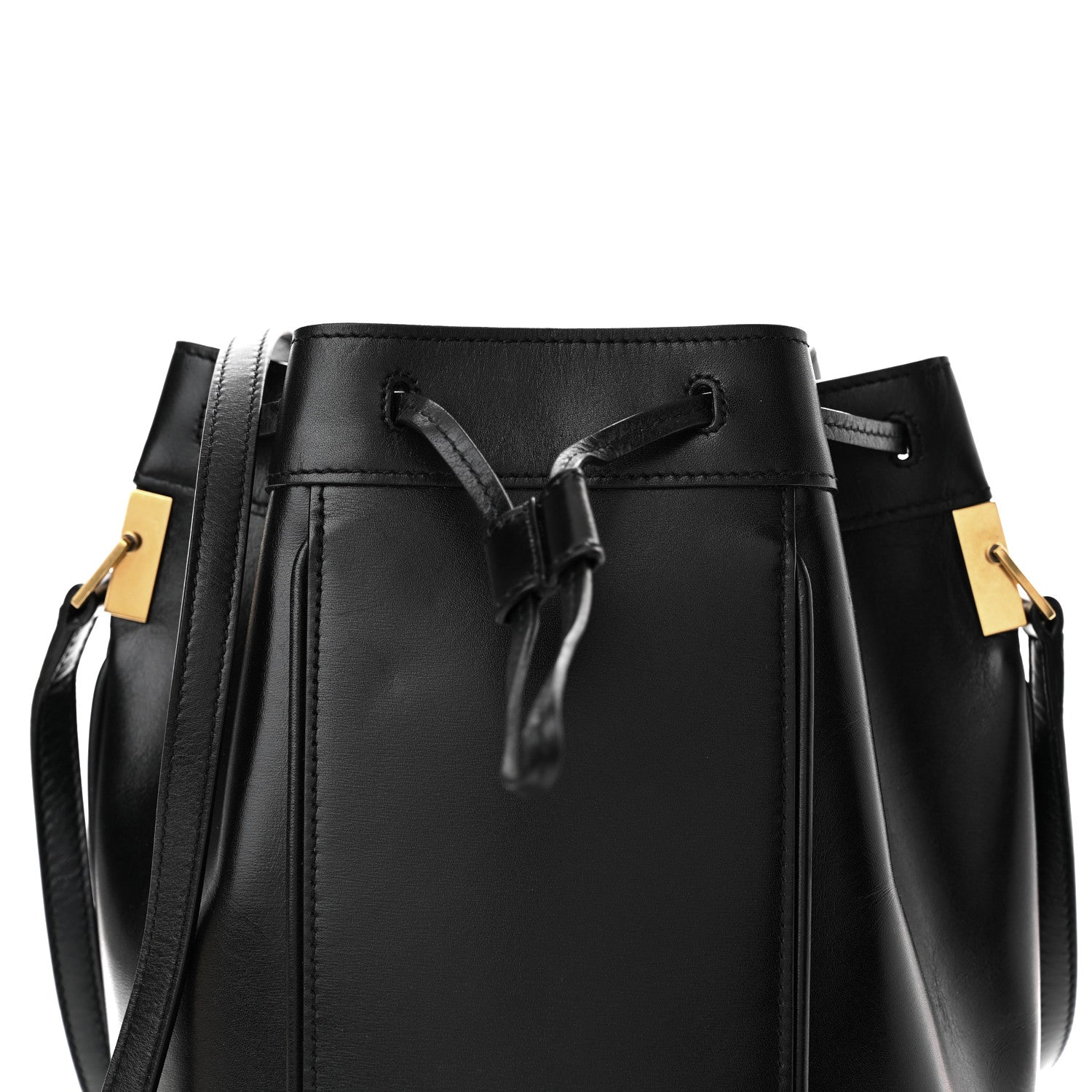 Saint Laurent Smooth Calfskin Medium Talitha Bucket Bag Black 7 of 9