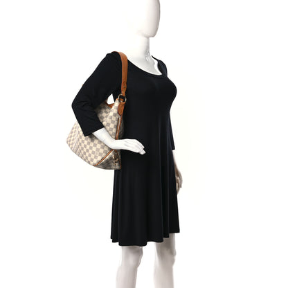 Louis Vuitton Damier Azur Delightful MM Rose Ballerine 3 of 8